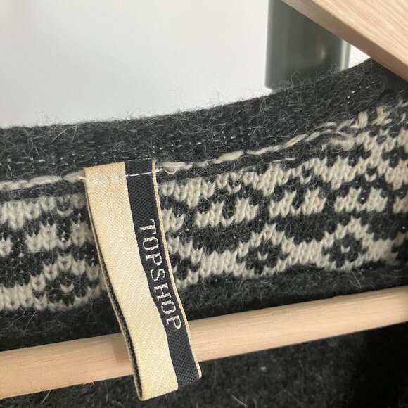 Grey and white topshop angora-blend belted vest (EU size 40 / US size 12) - Picture 3 of 12